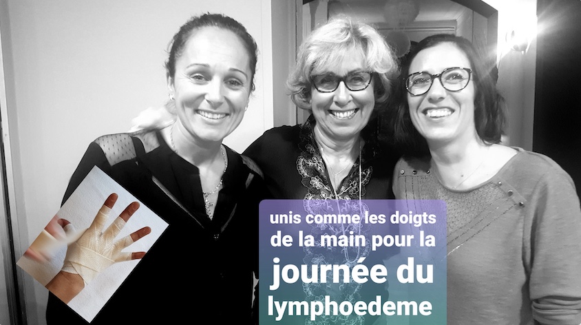 Virginie, Maryvonne Chardon, présidente de l’Association vivre mieux le lymphoedème (AVML), Olga Pitiot, kiné spécialisée en lymphologie